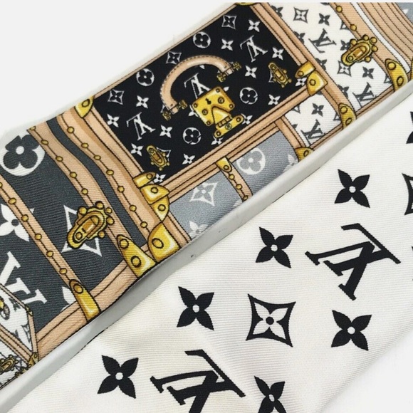 Authentic & New! LOUIS VUITTON Silk Monogram Let's Go BB Bandeau Black - Picture 8 of 16